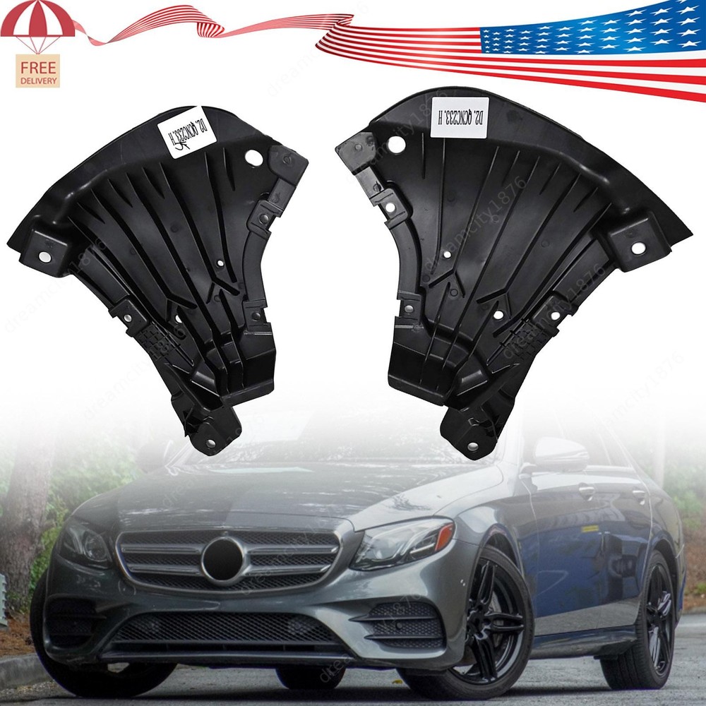 2x Front Engine Splash Shields  For 2017-2019 Mercedes E-Class