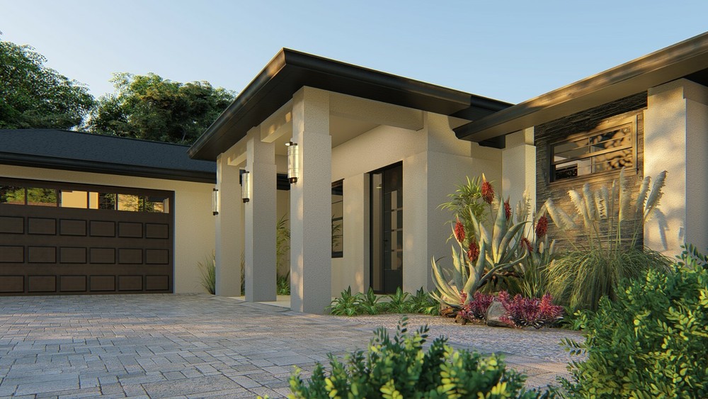 BLUEPRINTS CONTEMPORARY HOUSE PLAN ARCHUP #103