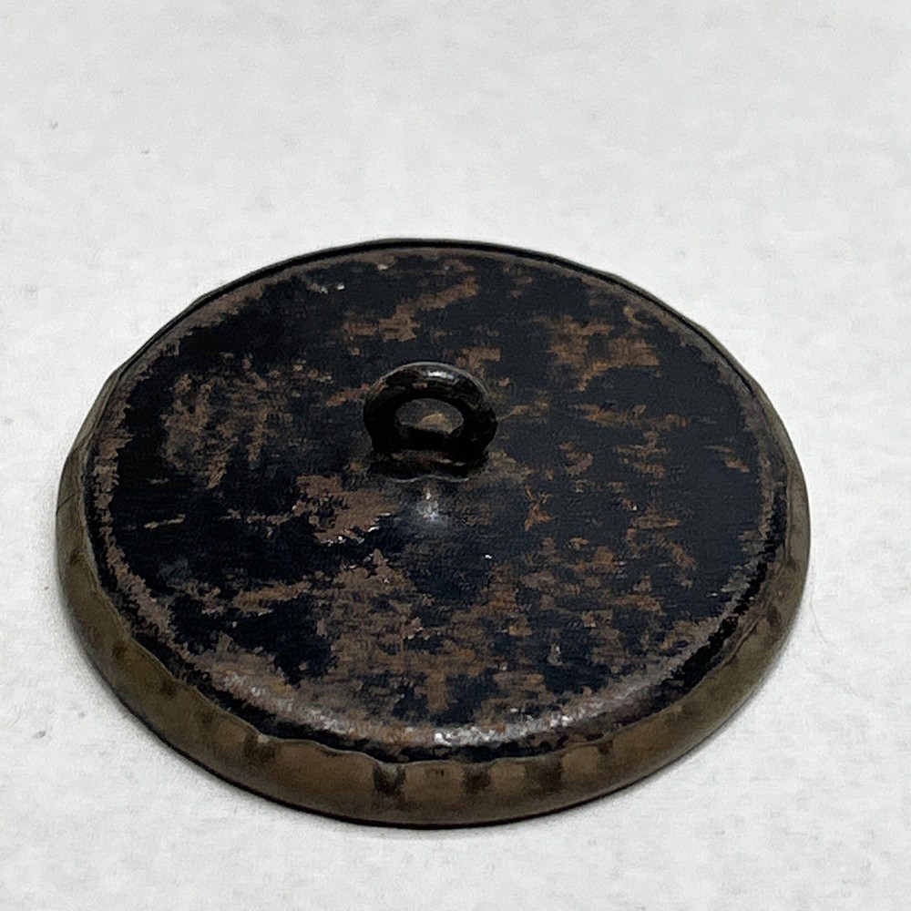 Antique 19th/Early 20th Century Decorative Metal Button Cornucopia