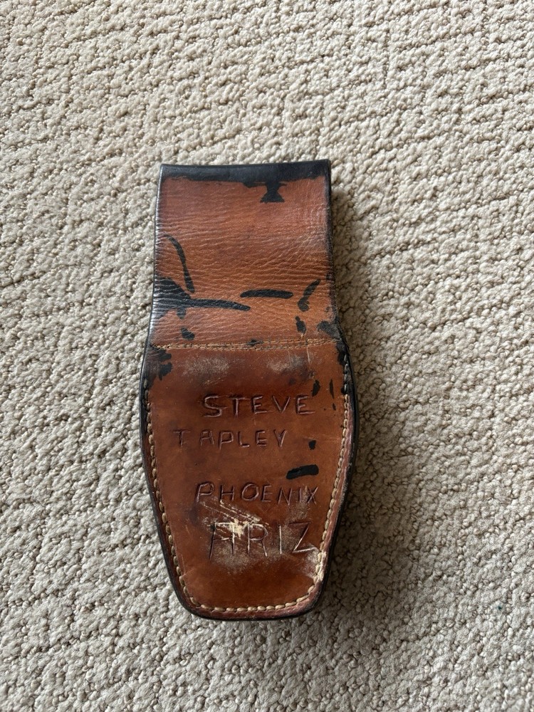 Black Leather Handcuff Case (used) With Belt Loop