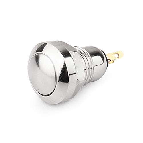 Metal Momentary Push Button Switch Waterproof Silver Point 8mm Mini Micro
