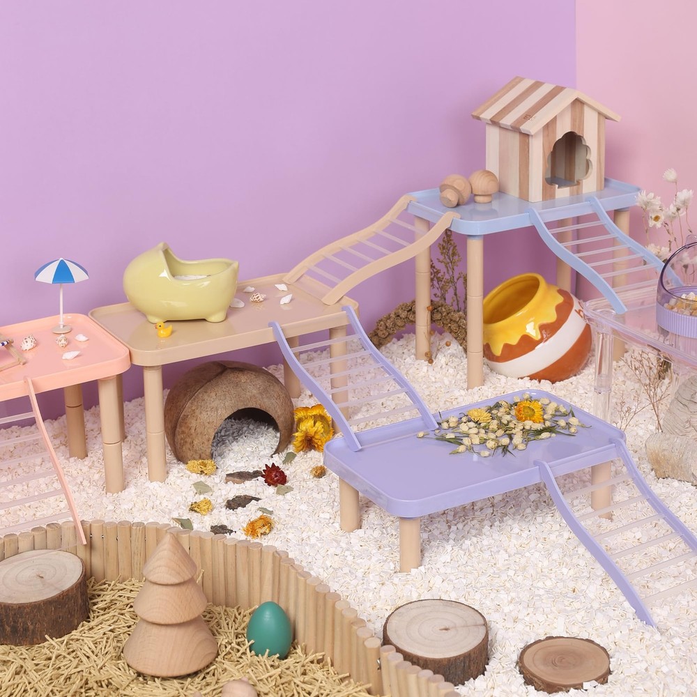 Hamster Platform - Cage Accessories and Play Decor for Dwarf Syrian Hamsters ...
