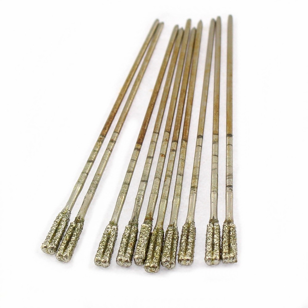 20Pcs Diamond Drill Saw Hole 1.4 mm Coated Lapidary Solid Bits for Jewelry Tools