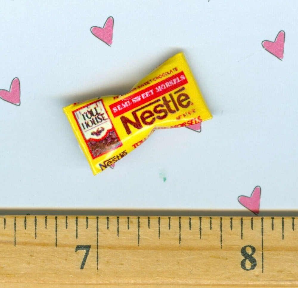 Dollhouse MINIATURE Size Chocolate Baking Chips Bag