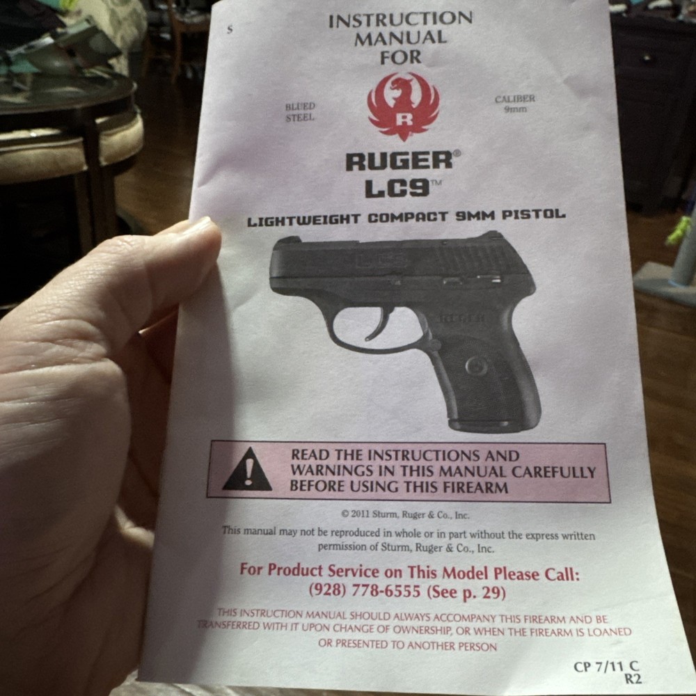 Ruger Lc9 Instruction Manual 2011 39 Pages