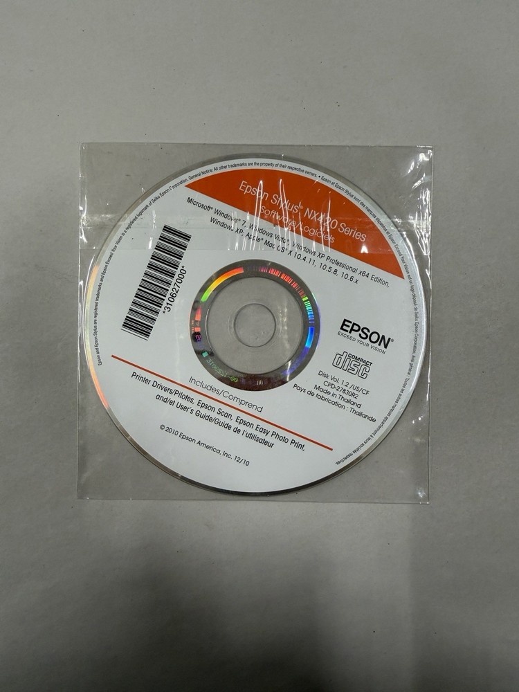 Epson Stylus NX420 Series Quick Guide & Software CD Set