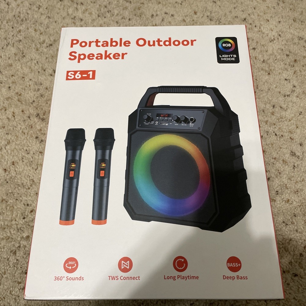 Portable Karaoke Speaker With Mics