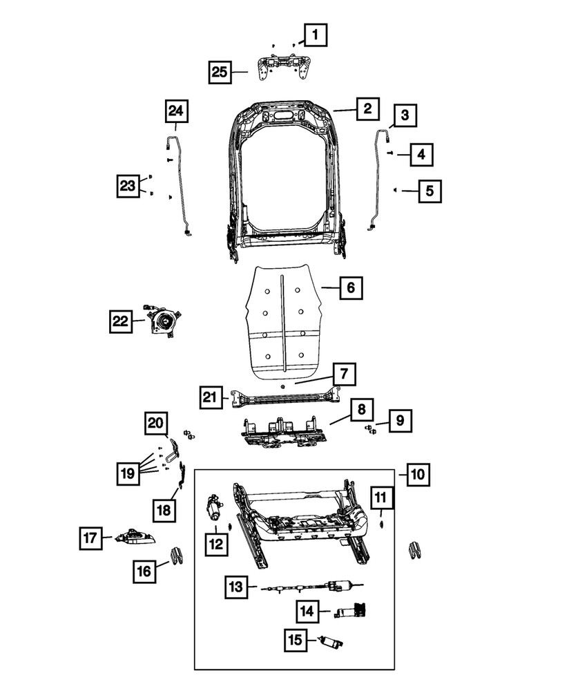 Genuine Mopar Seat Bracket 68541964AA