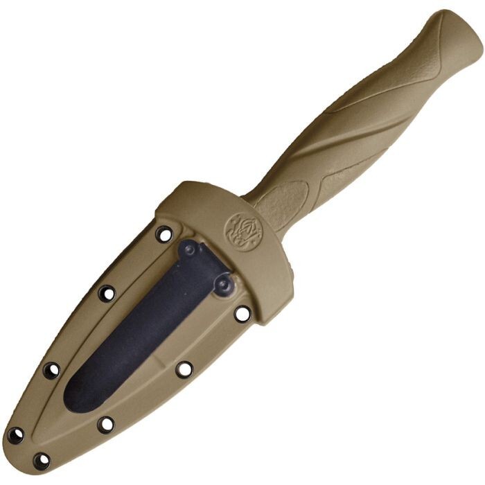 Smith & Wesson Boot Fixed Knife 3" Stainless Steel Blade Tan Rubber Handle