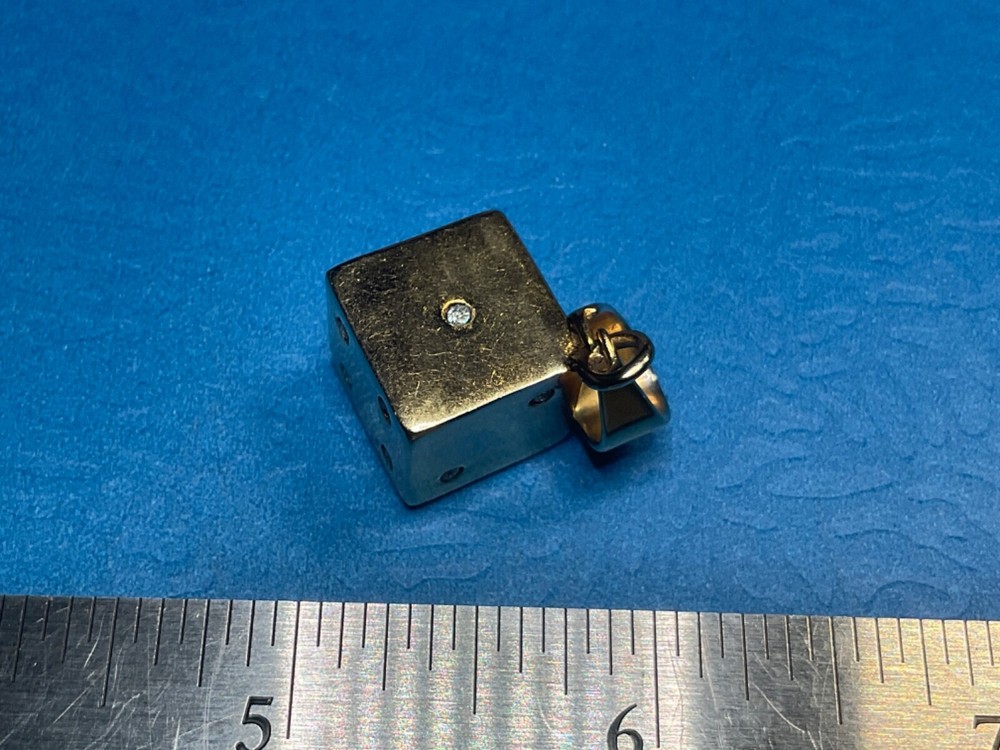 DICE PENDANT WITH RHINESTONES