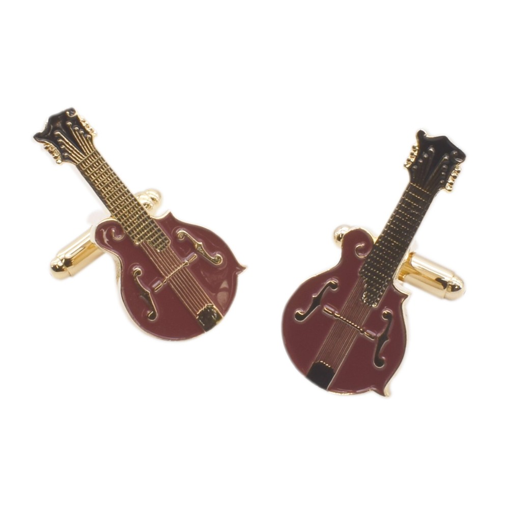 Mandolin Cufflinks Presented in a cufflink Gift Box