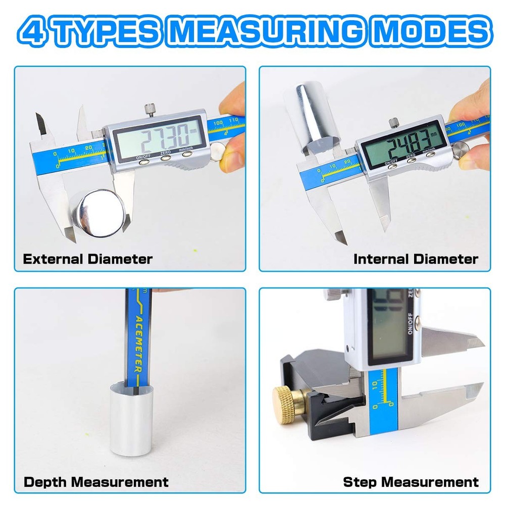 6 Inch Digital Vernier Caliper, IP54 Waterproof High-Precision Measuring Tool