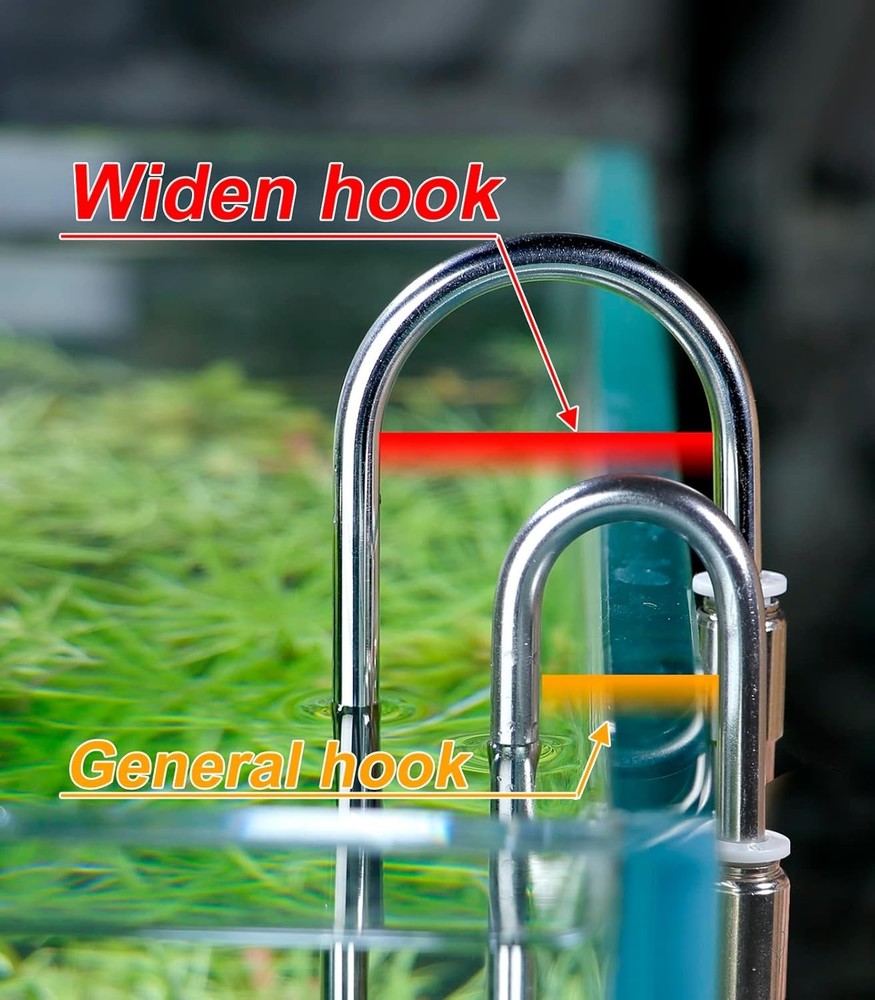 Durable Stainless Steel CO2 Diffuser with High Density Ceramic Disc - 40cm Hook