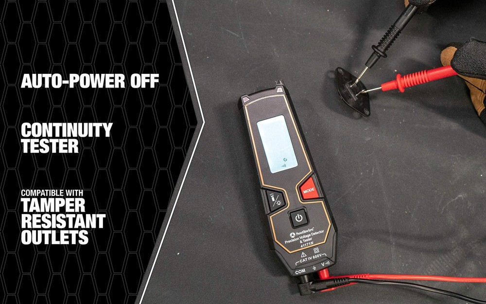 Tester LCD 600VAC/VDC NCV - Auto Detects AC or DC One Size, Multi