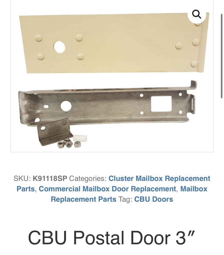 Mailbox Replacement Door CBU 3” Sandstone K911185SP