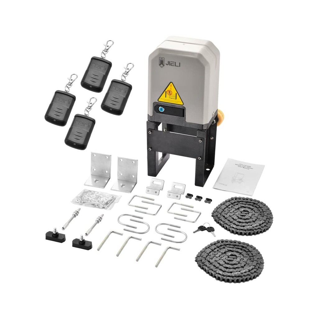 JIELI JY7 Automatic Sliding Gate Opener with 4 Remote Controls, Gate Operator...