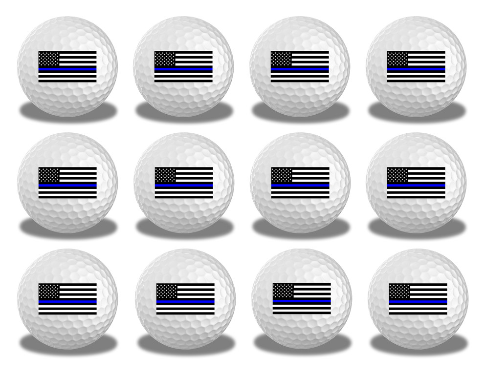 Thin Blue Line Golf Balls 12 Pack - Great Gift Idea
