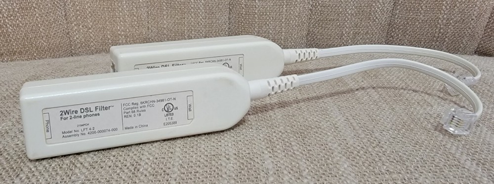 2Wire DSL Filter for 2-Line Phones Model: LFT 4-2 (2 Pack)