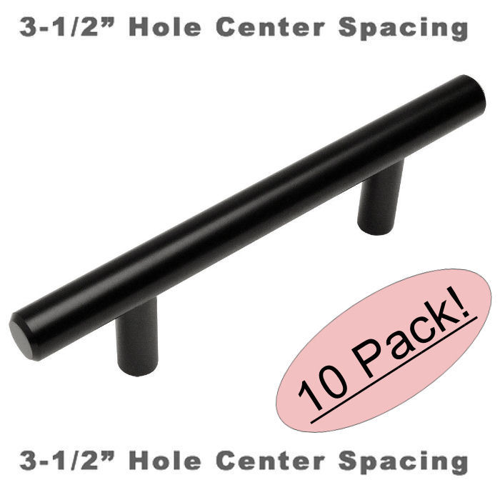 *10 Pack* Cosmas Euro Style Bar Pull Flat / Matte Black Pulls #305-3.5FB