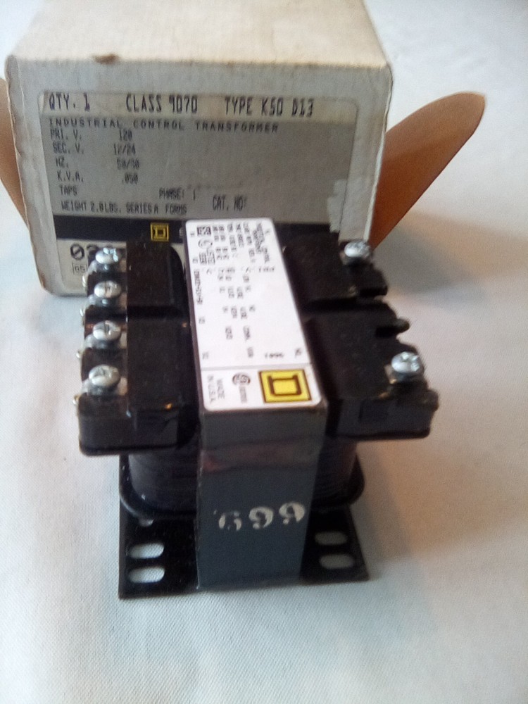 Square D Class 9070 Type K50D13 Series A Industrial Control Transformer