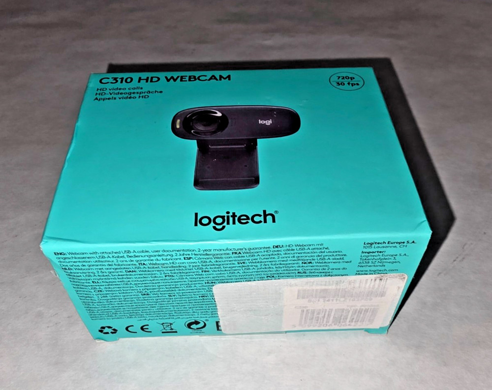 Logitech C310 HD Webcam - Black