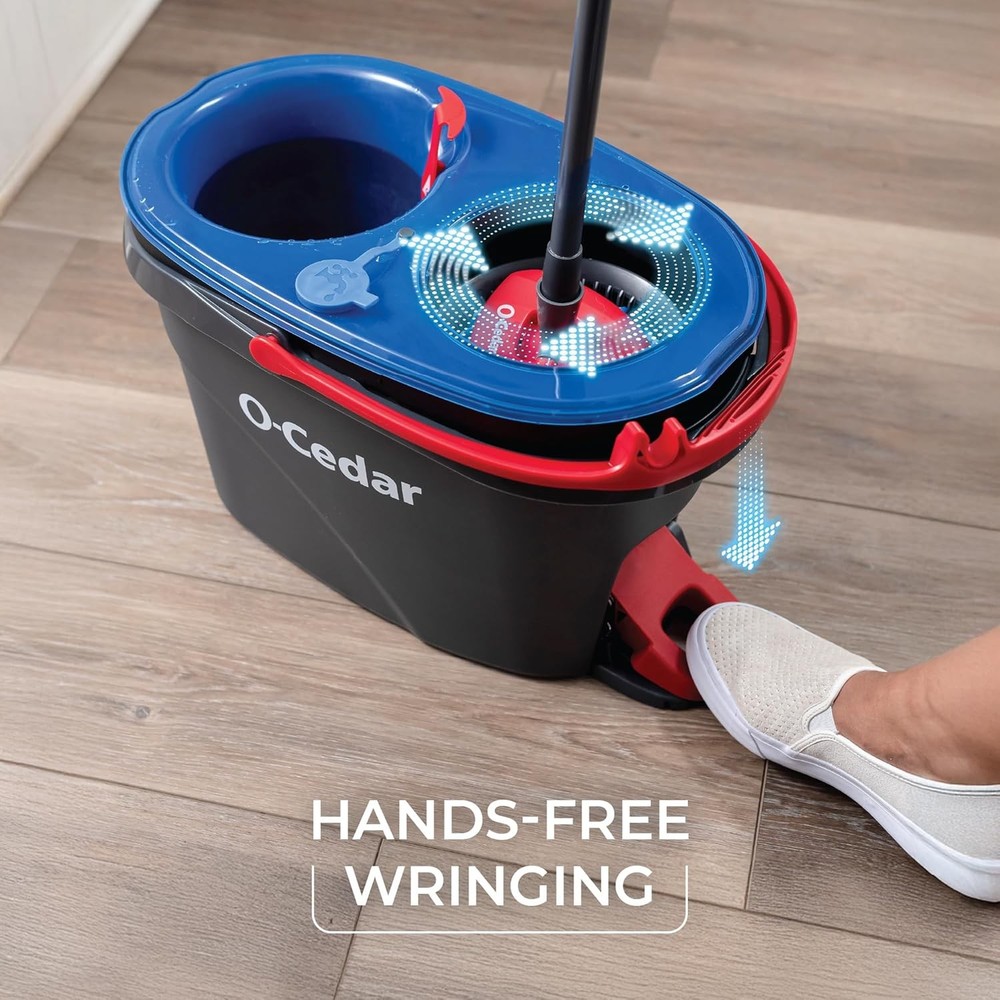 Spin Mop Bucket System Water Powered Cleaning Mop Set
