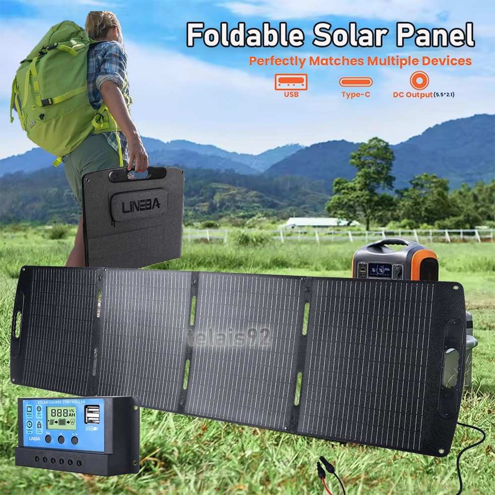 200W 100W Solar Panel Kit Battery Charger 30A Controller RV Trailer Camper Van