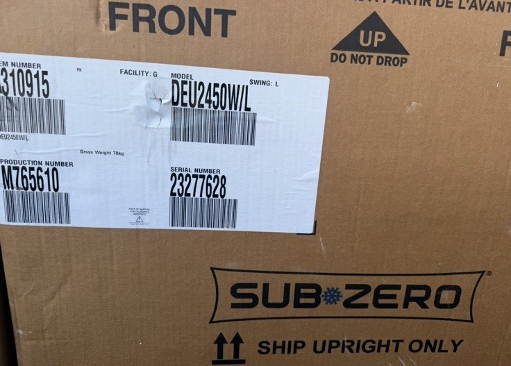 Subzero DEU2450W/L Wine Cooler