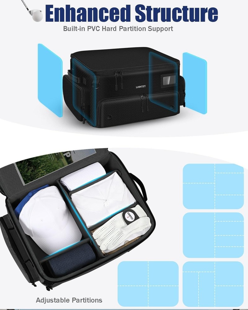 LOINTET Golf Trunk Organizer Waterproof Shoe Compartment