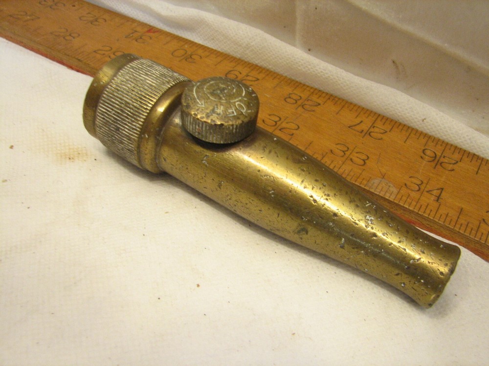 Pr Early Solid Brass Garden Hose Nozzle Tip Craftsman Justrite Tool