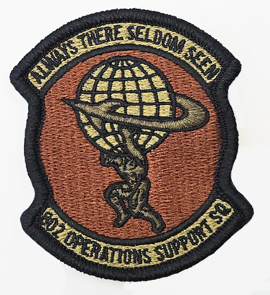 Air Force 802nd Operations Support Squadron Spice Brown Hook Back Patch