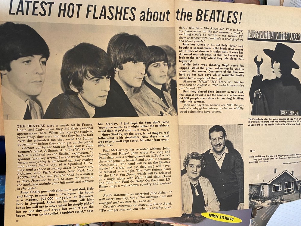 The Beatles, Two Page Vintage Clipping