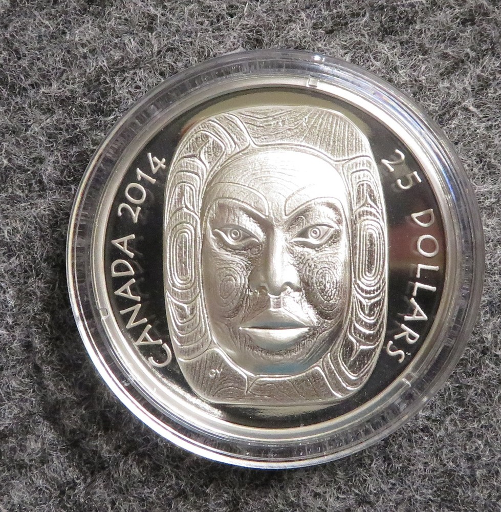 2014 Canada $25 Silver Proof Coin - Matriarch Moon Mask