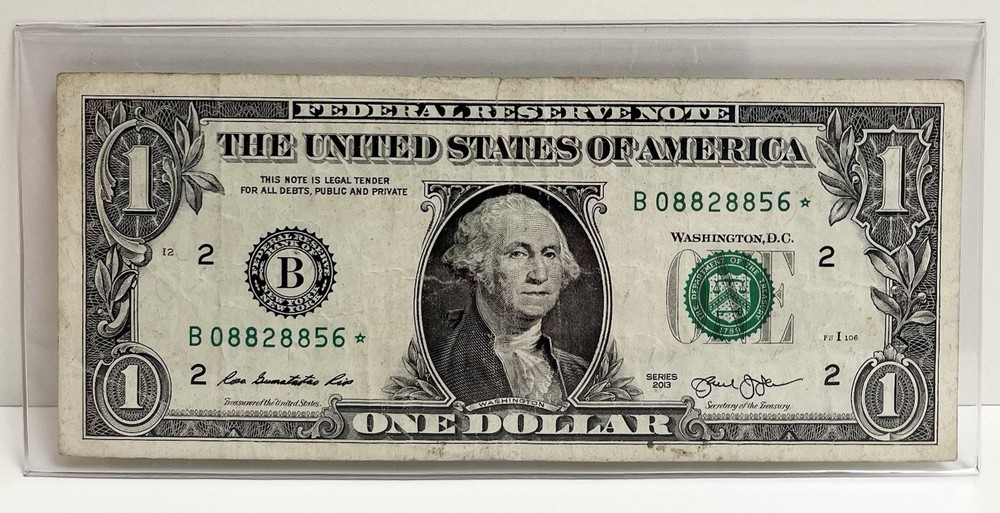 $1 2013 B Duplicate FW Star Note B08828856