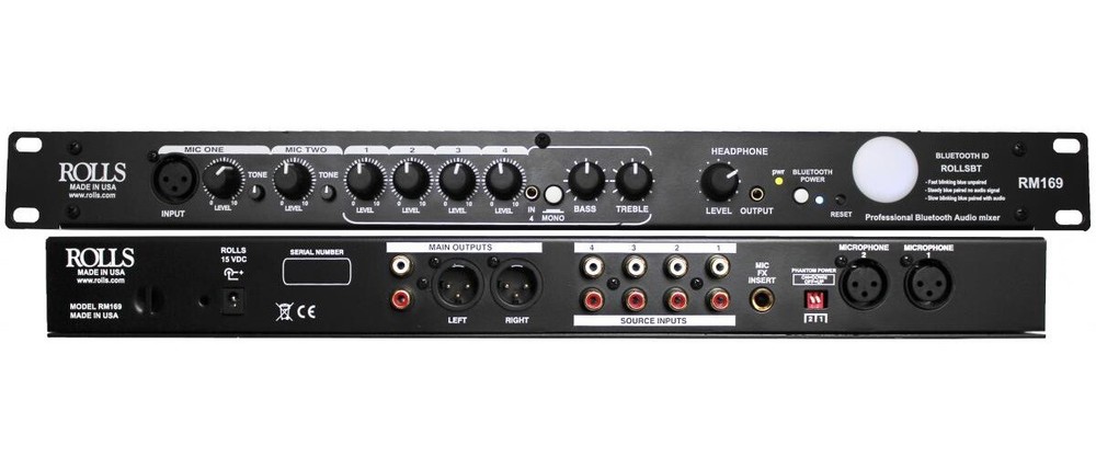 Rolls RM169 Professional Bluetooth 6 CH. Mixer