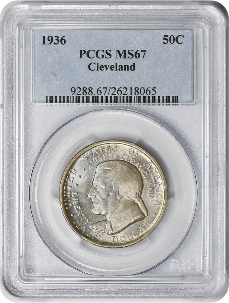 Cleveland Commemorative Silver Half Dollar MS67 PCGS