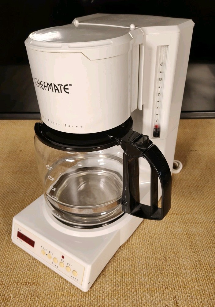 Vintage 1994 Chefmate Automatic 12 Cup Drip Coffee Maker With Timer Clean