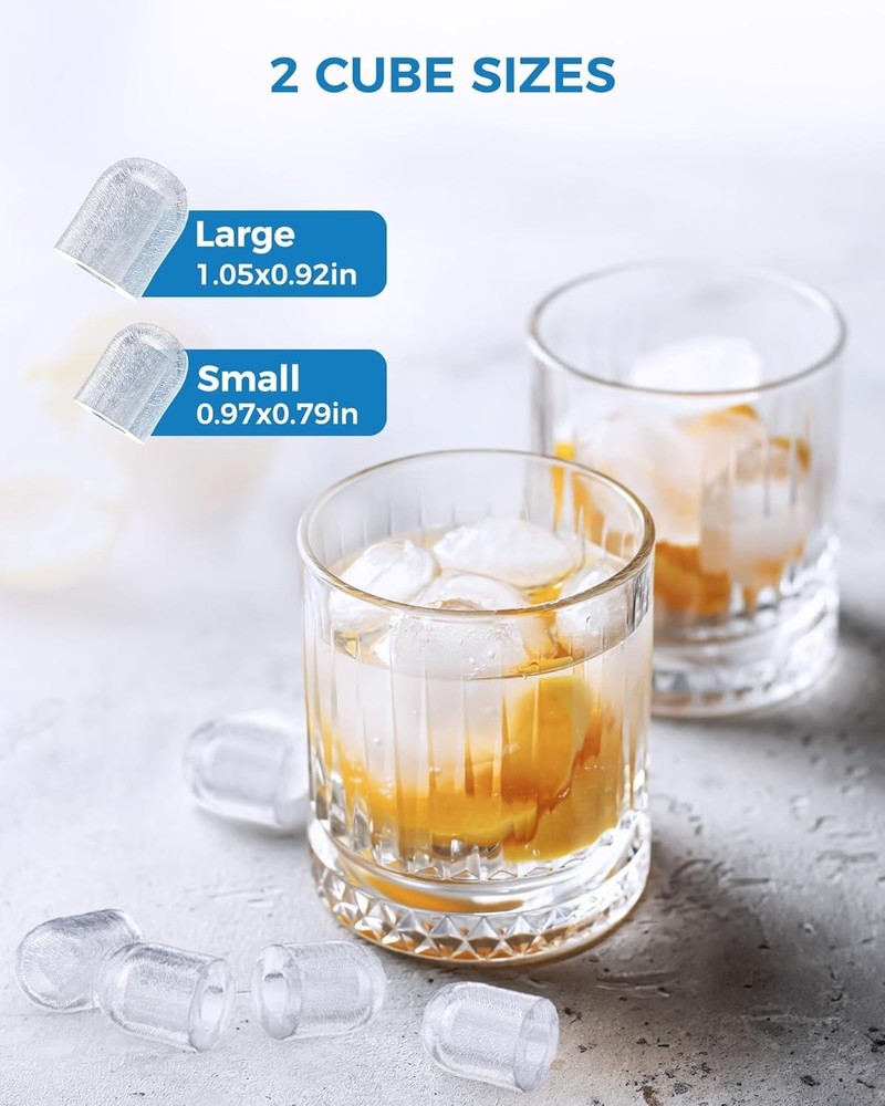 Efficient Ice Machine – 26.5 lbs/24hrs, 40 dB Silent Operation, Portable Design