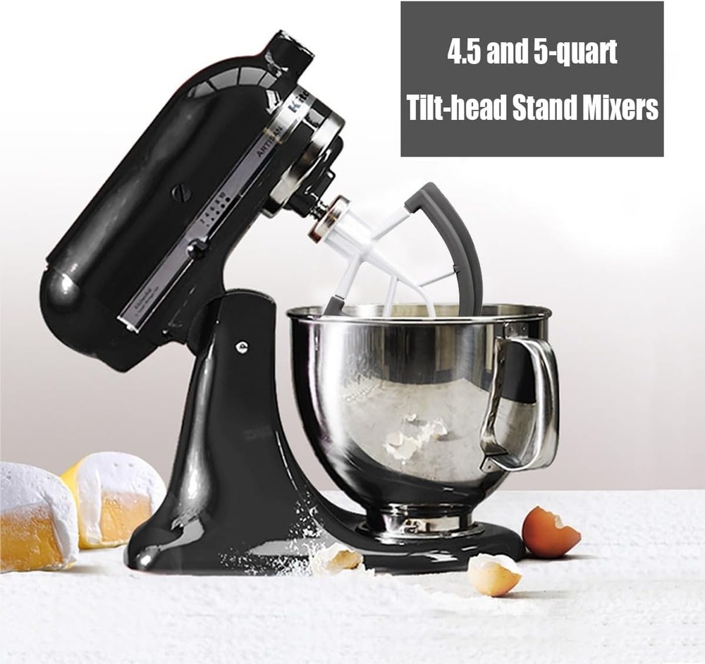 4.5/5 Quart Flex Edge Beater for KitchenAid Mixer Flat Paddle Attachments