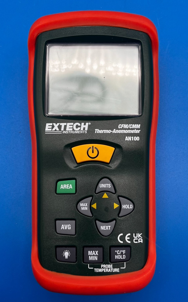 Extech Instruments CFM/CMM AN100 Thermo-Anemometer With Vane Probe