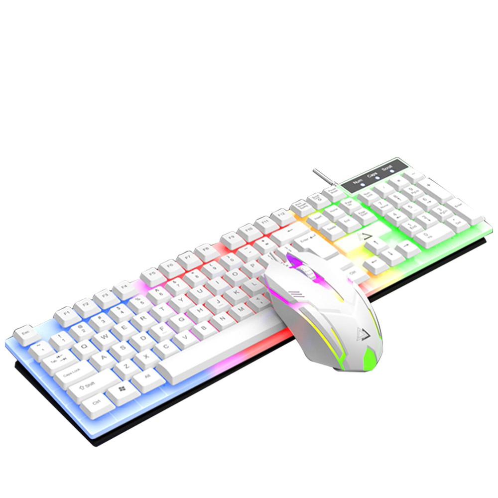 Wired Mechanical Gaming Keyboard and Mouse Kit Backlit for Desktop Computer