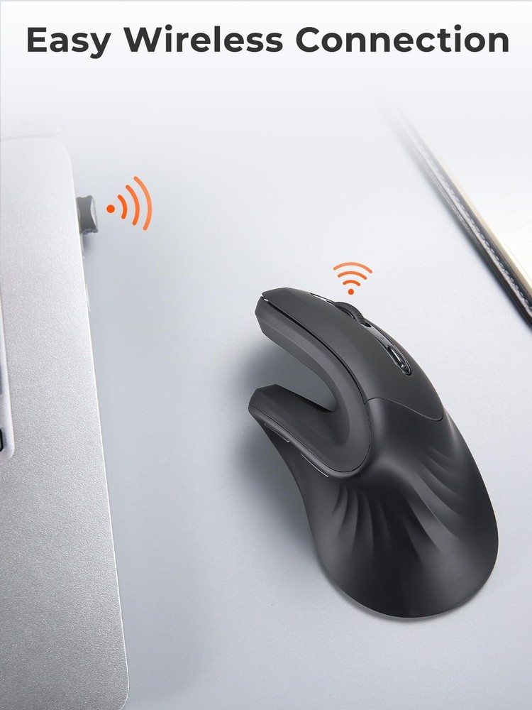 DAREU Ergonomic Vertical Wireless Mouse, 2.4G Optical Vertical Mouse with Erg...