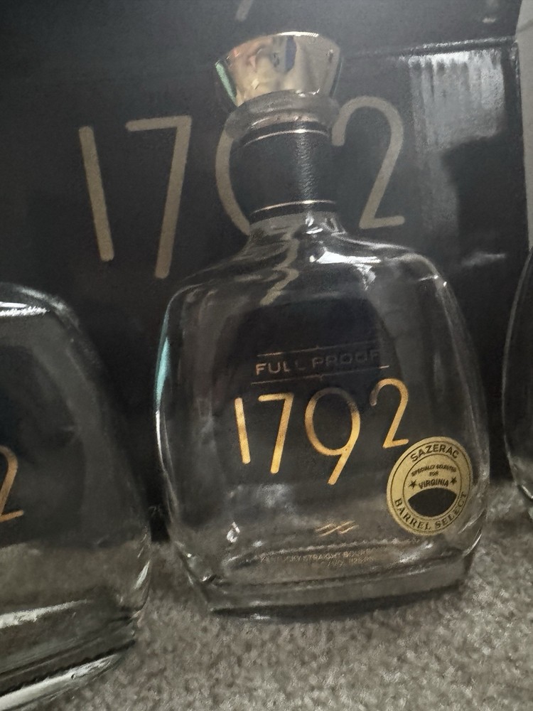 1792 full proof empty Single Barrel Select Kentucky bourbon Straight plus box