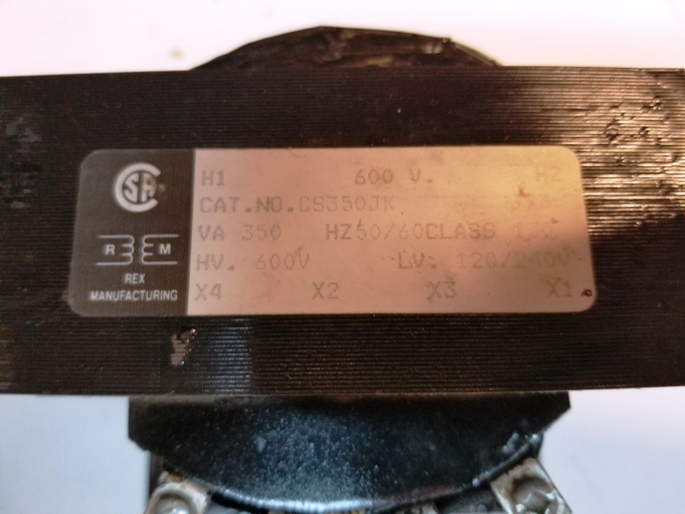 Rex Manufacturing Model CS350JK Transformer - New In Box