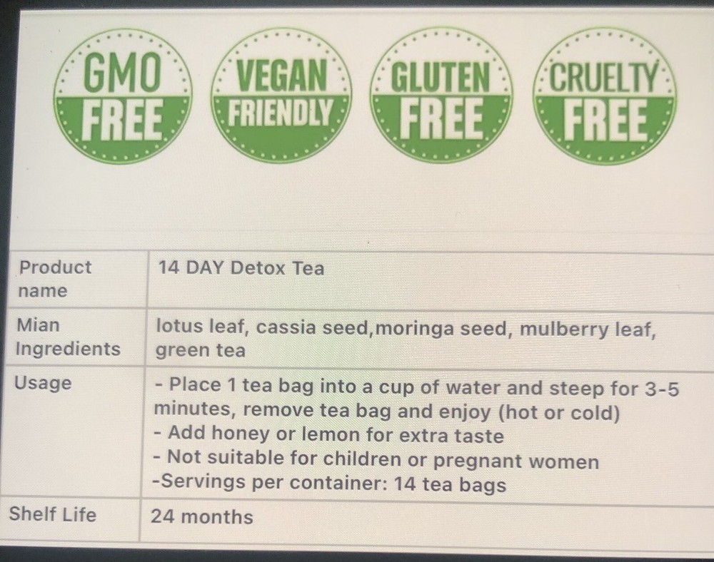 14 Day Flat Tummy Tea