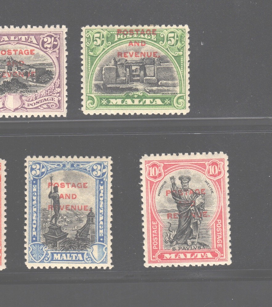Malta Cat £200 1928 Opt Set Fine Mint