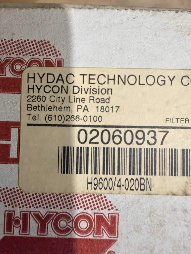 NOS HYDAC Hydraulic Filter Element 02060937 New In Box