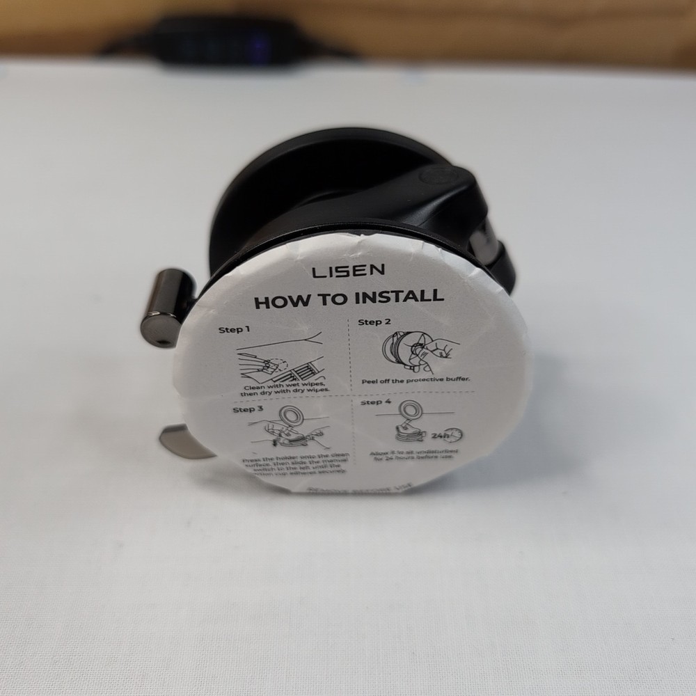 LISEN Mobile Device Cell Phone Flat Surface Adjustable Suction Cup Black