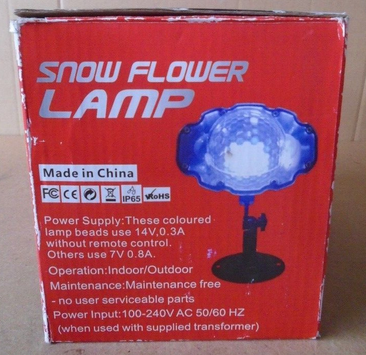 Christmas Snow Flower Light Projector Clear Light with Remote Control