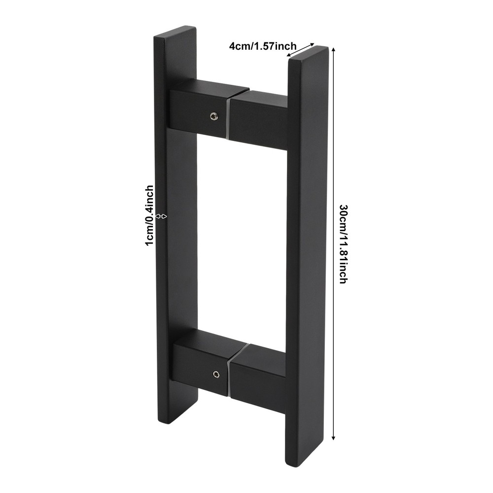 Stainless Steel Double Sided Push Pull Door Handle, H-shaped Door Pull Handle